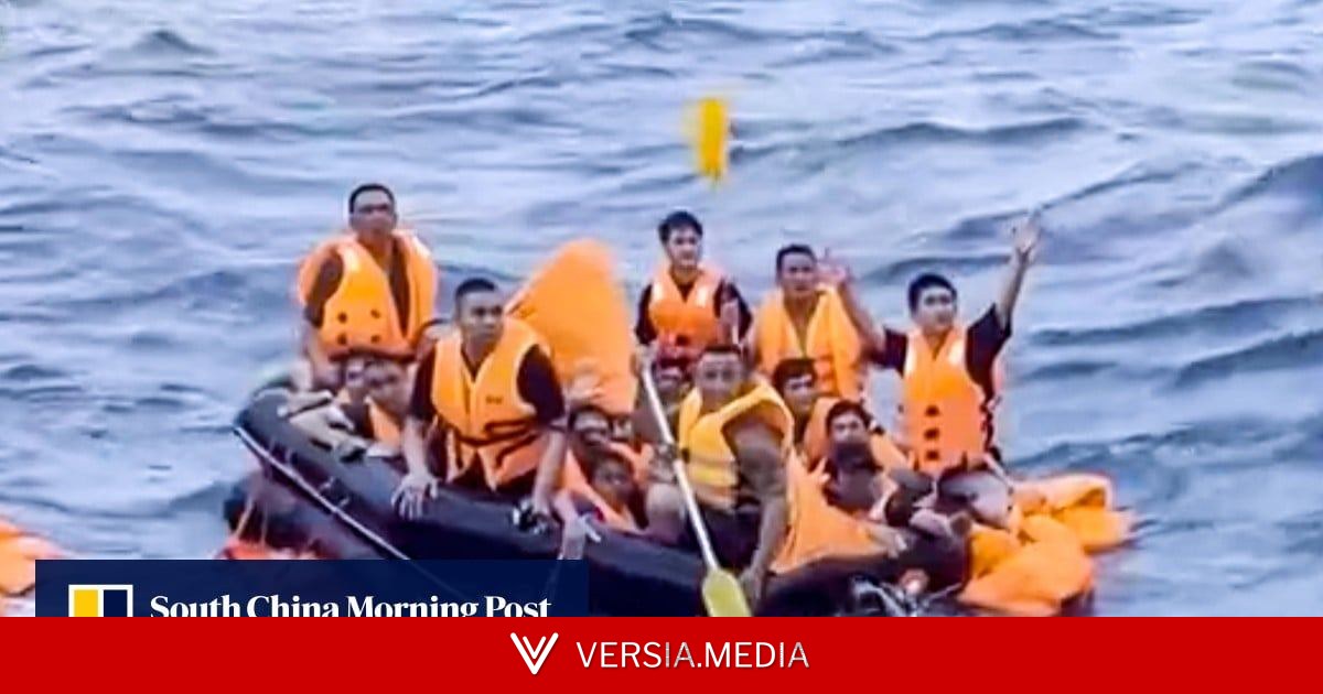 Search for survivors continues as 45 rescued after cargo ship sinks in South China Sea