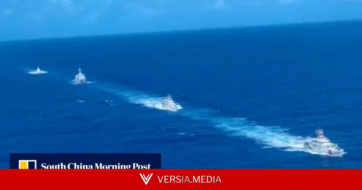 Chinese vessels shadow US-Philippine naval drills in South China Sea near disputed shoal